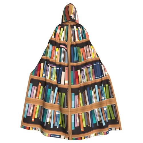 StOlmx Bibliotheks-Bücherregal, volle Länge, Kapuzenumhang, Halloween, Kostüm, Karneval, Fasching, Cosplay von StOlmx