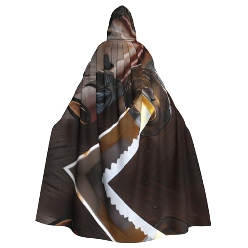 StOlmx Japanischer Samurai-Schwert mit Kapuze, Umhang, Halloween, Fasching, Karneval, Cosplay von StOlmx