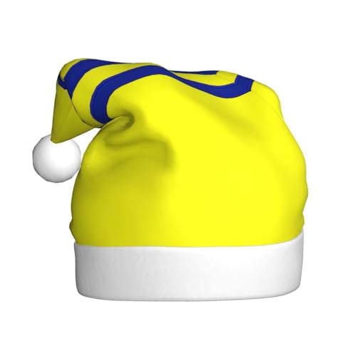 StOlmx Weihnachtsmütze Weihnachtsmütze für Erwachsene Deluxe Plüsch Nikolausmütze mit breiten für Weihnachtsmann Kostüm Gelb und Blau Streifen StOlmx Weihnachtsmütze Weihnachtsmütze für Erwachsene Deluxe Plüsch Nikolausmütze mit breiten für Weihnachtsmann Kostüm Gelb und Blau Streifen von StOlmx