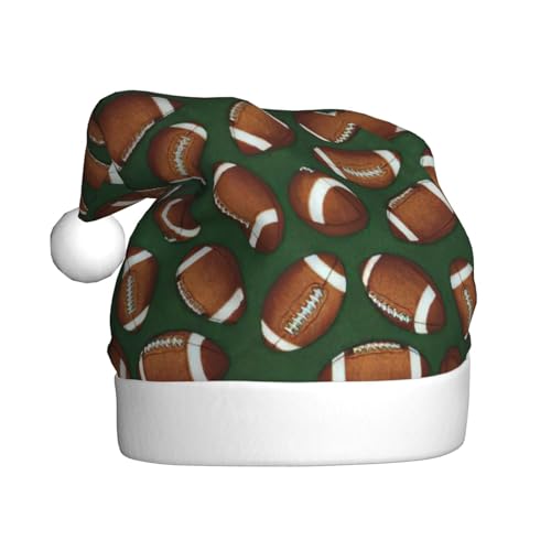 StOlmx Weihnachtsmütze Weihnachtsmütze für Erwachsene Deluxe Plüsch Nikolausmütze mit breiter für Weihnachtsmann Kostüm Fußball Grün von StOlmx