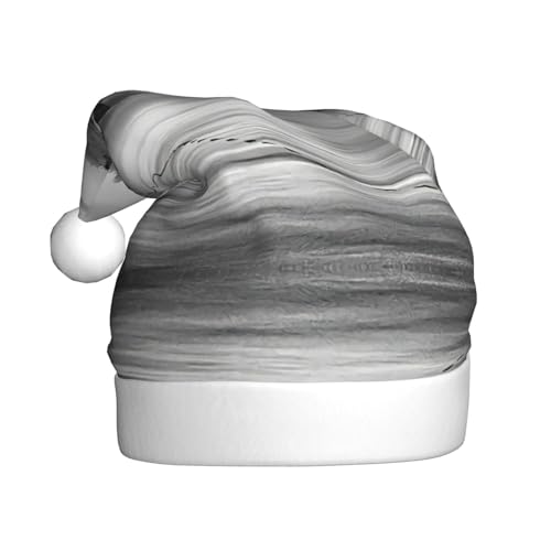 StOlmx Weihnachtsmütze für Erwachsene, flauschige Weihnachtsmütze mit, warme große Weihnachtsmütze für Männer und Frauen, Schwarz und Weiß von StOlmx