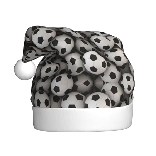 Weihnachtsmütze für Erwachsene, flauschige Weihnachtsmütze mit, warme große Weihnachtsmütze für Männer und Frauen, Fußball Meer von StOlmx