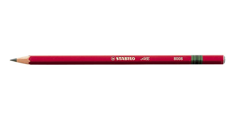 ALL® Graphitstift schwarz, Minen-Ø: 3,3 mm grau von Stabilo