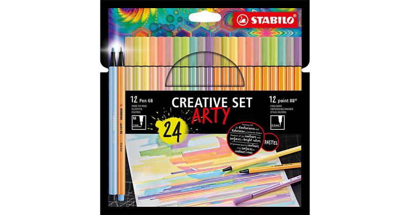 ARTY Creative Set Pen 68  & point 88 PASTEL, 24-tlg. von Stabilo