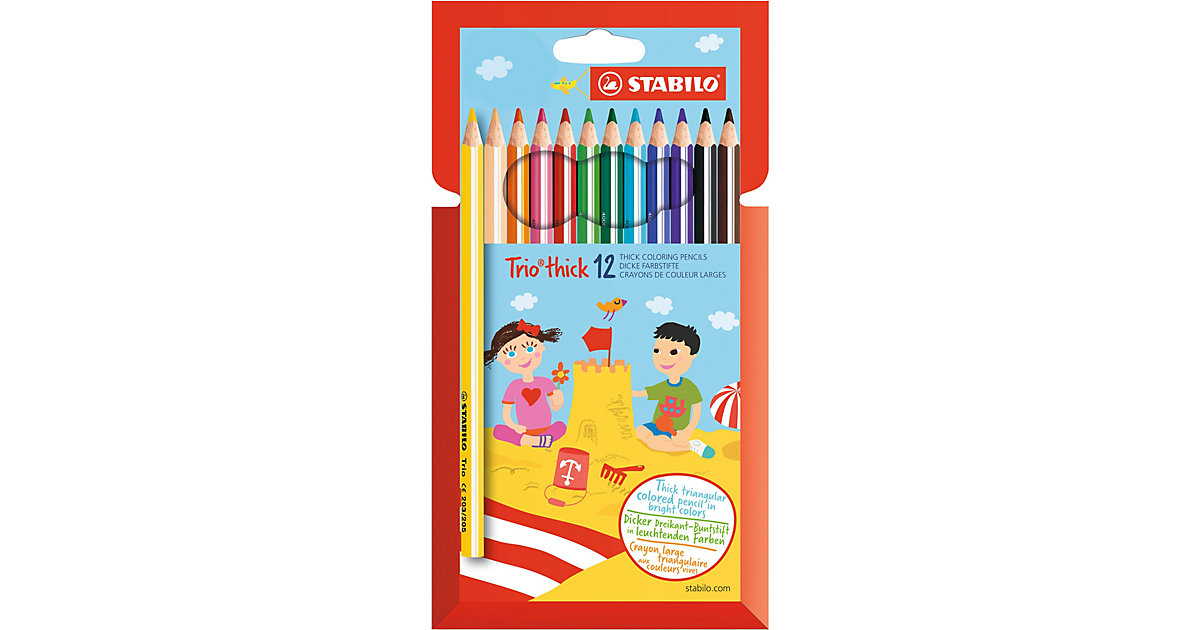 Dreikant-Buntstifte Trio Dick, 12 Farben mehrfarbig Modell 1 Dreikant-Buntstifte Trio Dick, 12 Farben mehrfarbig Modell 1 von Stabilo