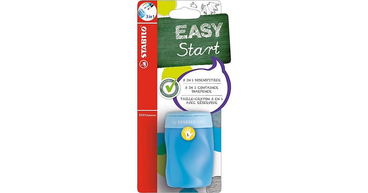 Dosenspitzer EASYsharpener 3 in 1 Linkshänder blau blau Modell 1 Dosenspitzer EASYsharpener 3 in 1 Linkshänder blau blau Modell 1 von Stabilo