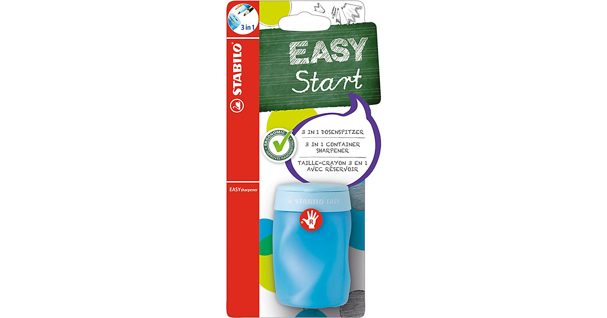 Dosenspitzer EASYsharpener 3 in 1 Rechtshänder blau von Stabilo