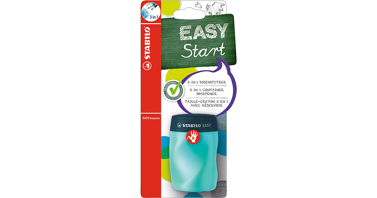 Dosenspitzer EASYsharpener 3 in 1 Rechtshänder petrol Kinder Dosenspitzer EASYsharpener 3 in 1 Rechtshänder petrol Kinder von Stabilo