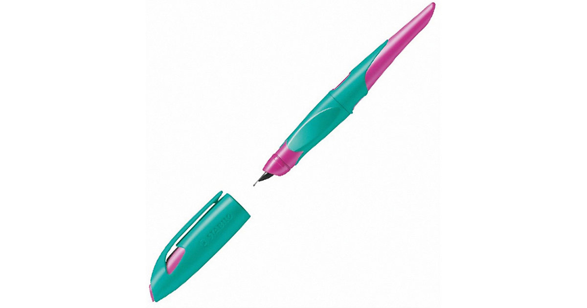 Ergonomischer Füller STABILO® EASYbirdy, türkis/neonpink grün/pink von Stabilo