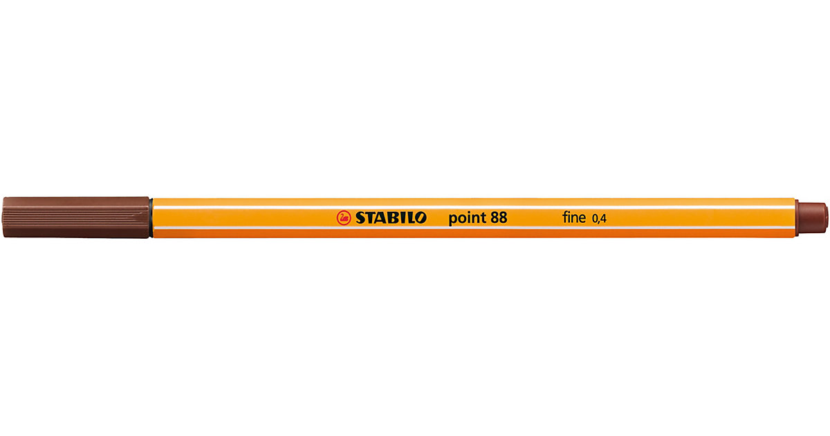 Fineliner STABILO® point 88®, 0,4 mm, braun von Stabilo
