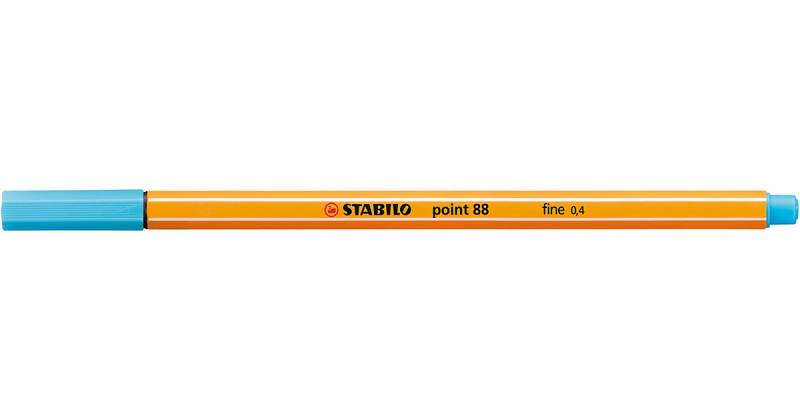 Fineliner STABILO® point 88®, 0,4 mm, hellblau azurblau von Stabilo