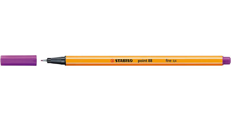 Fineliner STABILO® point 88®, 0,4 mm, lila von Stabilo