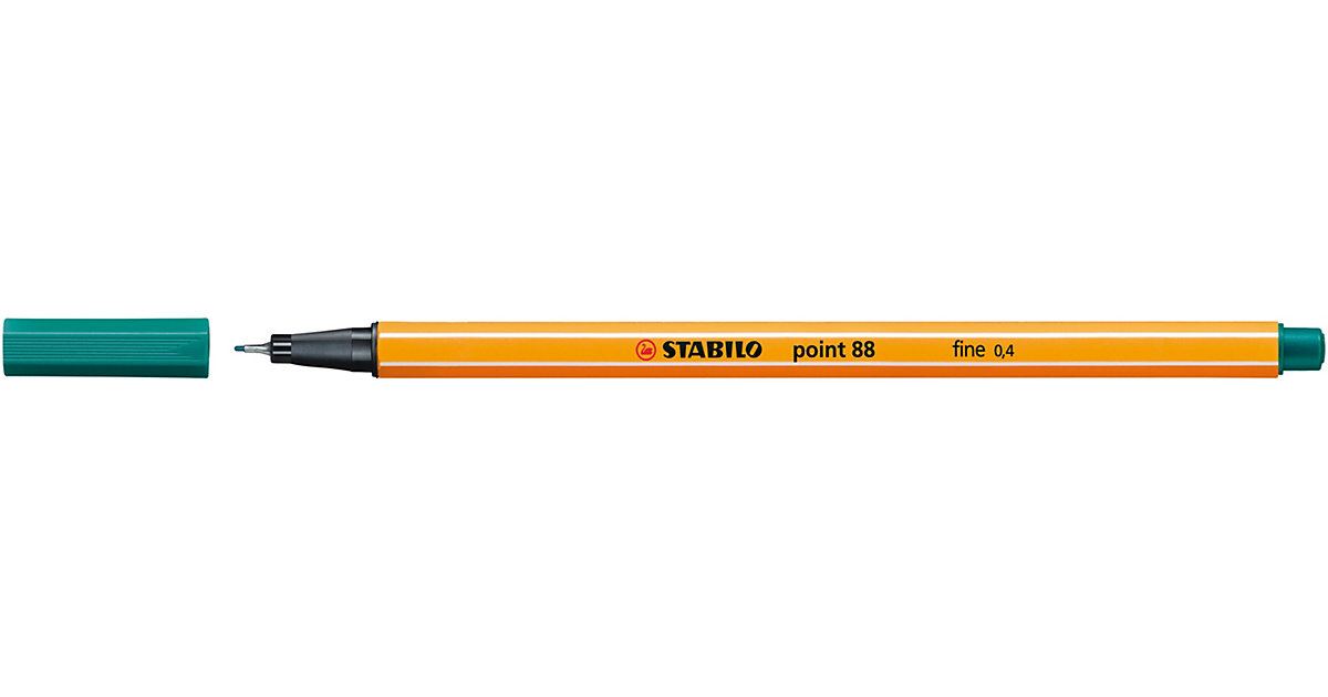 Fineliner STABILO® point 88®, 0,4 mm, türkis türkis/blau von Stabilo
