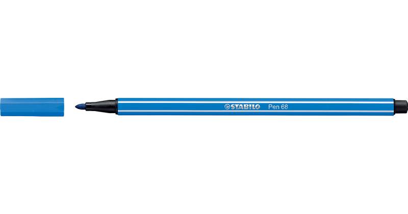 Pen 68 Premium-Filzmaler Dunkelblau, Strichstärke: 1 mm dunkelblau von Stabilo