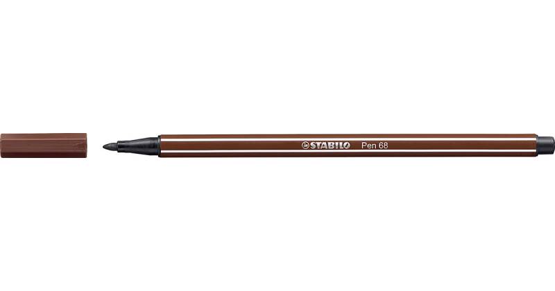 Pen 68 Premium-Filzmaler braun, Strichstärke: 1 mm von Stabilo
