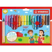 STABILO 168/18-4 Filzstift mit Kappenring - STABILO Cappi - 18er Pack - mit 18 verschiedenen Farben von Stabilo