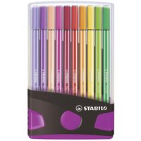STABILO 1797088 Premium-Filzstift - STABILO Pen 68 Colorparade - 20er Tischset in anthrazit/pink - mit 20 verschiedenen Farben von Stabilo