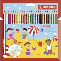 STABILO 203/24-01 Dreikant-Buntstift - STABILO Trio dick - 24er Pack - mit 24 verschiedenen Farben von Stabilo