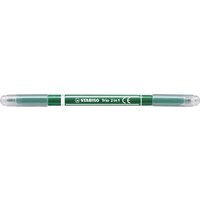 STABILO 223/36 Filzstift und Fineliner in einem - STABILO Trio 2 in 1 - Einzelstift - grün von Stabilo