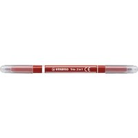 STABILO 223/40 Filzstift und Fineliner in einem - STABILO Trio 2 in 1 - Einzelstift - rot von Stabilo