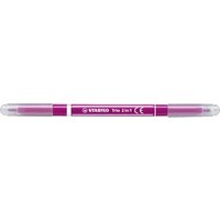 STABILO 223/56 Filzstift und Fineliner in einem - STABILO Trio 2 in 1 - Einzelstift - rosa von Stabilo