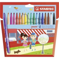 STABILO 280/18-01 Filzstift - STABILO power - 18er pack - mit 18 verschiedenen Farben von Stabilo