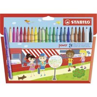 STABILO 280/24-01 Filzstift - STABILO power - 24er Pack - mit 24 verschiedenen Farben von Stabilo