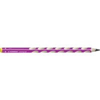 STABILO 321/01-2B-6 Ergonomischer Dreikant-Bleistift für Linkshänder - STABILO EASYgraph in pink - Einzelstift - Härtegrad 2B von Stabilo