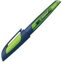 STABILO 5031/12-41 Schulfüller mit Standard-Feder M - STABILO EASYbuddy Twilight Sky in stahlblau/limette - Schreibfarbe blau (löschbar) - Einzelstift - inkl. Patrone von Stabilo
