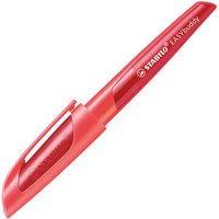 STABILO 5032/5-41 Schulfüller mit Anfänger-Feder A - STABILO EASYbuddy in koralle/rot - Schreibfarbe blau (löschbar) - Einzelstift - inklusive Patrone von Stabilo