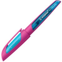 STABILO 5033/10-41 Schulfüller mit Linkshänder-Feder L - STABILO EASYbuddy FRESH EDITION in pink/hellblau - Schreibfarbe blau (löschbar) - Einzelstift - inklusive Patrone von Stabilo