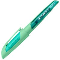 STABILO 5033/40-41 Schulfüller mit Linkshänder-Feder L - STABILO EASYbuddy Pastel in Minzgrün - Schreibfarbe blau (löschbar) - Einzelstift - inklusive Patrone von Stabilo