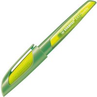 STABILO 5033/6-41 Schulfüller mit Linkshänder-Feder L - STABILO EASYbuddy in limette/grün - Schreibfarbe blau (löschbar) - Einzelstift - inklusive Patrone von Stabilo