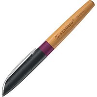 STABILO 5171/3-41 Klimaneutraler Füller - STABILO Grow in pflaumenrot/Kirsche - Einzelstift - inklusive Patrone von Stabilo