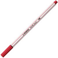 STABILO 568/50 Premium-Filzstift mit Pinselspitze für variable Strichstärken - STABILO Pen 68 brush - Einzelstift - dunkelrot von Stabilo