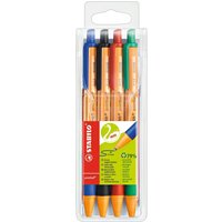 STABILO 6030/4 Druck-Kugelschreiber - STABILO pointball - 4er Pack - blau, schwarz, rot, grün STABILO 6030/4 Druck-Kugelschreiber - STABILO pointball - 4er Pack - blau, schwarz, rot, grün von Stabilo