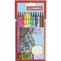 STABILO 6812-7 Premium-Filzstift - STABILO Pen 68 - 12er Pack - mit 12 verschiedenen Farben von Stabilo