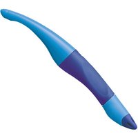 STABILO 6891/2-41 Ergonomischer Tintenroller für Linkshänder - STABILO EASYoriginal in dunkel-/hellblau - Einzelstift - Schreibfarbe blau (löschbar) - inklusive Patrone von Stabilo