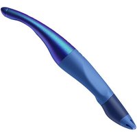 STABILO 6891/28-41 Ergonomischer Tintenroller für Linkshänder - STABILO EASYoriginal Holograph Edition in blau - Einzelstift - Schreibfarbe blau (löschbar) - inklusive Patrone von Stabilo