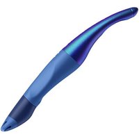 STABILO 6892/28-41 Ergonomischer Tintenroller für Rechtshänder - STABILO EASYoriginal Holograph Edition in blau - Einzelstift - Schreibfarbe blau (löschbar) - inklusive Patrone von Stabilo