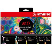 STABILO 77/6-2-20 Stifte-Set – STABILO ARTY Creative Set Pastel – 50er Pack – Textmarker, Multitalentstifte, Aquarell-Buntstifte, Fineliner & Premium-Filzstifte STABILO 77/6-2-20 Stifte-Set – STABILO ARTY Creative Set Pastel – 50er Pack – Textmarker, Multitalentstifte, Aquarell-Buntstifte, Fineliner & Premium-Filzstifte von Stabilo