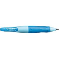 STABILO 7891/2-HB Ergonomischer Druck-Bleistift für Linkshänder - STABILO EASYergo 3.15 in hellblau/dunkelblau - Einzelstift - inklusive 1 dicken Mine - Härtegrad HB & Spitzer von Stabilo