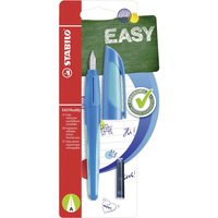 STABILO B-51564-3 Schulfüller mit Anfänger-Feder A - STABILO EASYbuddy in dunkelblau/hellblau - Schreibfarbe blau (löschbar) - Einzelstift - inklusive Patrone von Stabilo