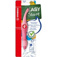 STABILO B-58459-5 Ergonomischer Tintenroller für Rechtshänder - STABILO EASYoriginal Pastel in rosiges Rouge - Einzelstift - Schreibfarbe blau (löschbar) - inklusive Patrone von Stabilo