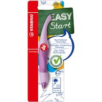 STABILO B-58461-5 Ergonomischer Tintenroller für Rechtshänder - STABILO EASYoriginal Pastel in Schimmer von Lila - Einzelstift - Schreibfarbe blau (löschbar) - inklusive Patrone von Stabilo