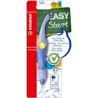 STABILO B-58463-3 Ergonomischer Tintenroller für Linkshänder - STABILO EASYoriginal Pastel in Wolkenblau - Einzelstift - Schreibfarbe blau (löschbar) - inklusive Patrone von Stabilo
