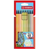 STABILO EO6810-22 Premium-Filzstift - STABILO Pen 68 - 10er Pack - mit 10 verschiedenen Farben von Stabilo