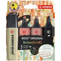 STABILO EO70/4-2-3 Textmarker - STABILO BOSS ORIGINAL NatureCOLORS - 4er Pack - schlammgrün, siena, umbra, schwarz STABILO EO70/4-2-3 Textmarker - STABILO BOSS ORIGINAL NatureCOLORS - 4er Pack - schlammgrün, siena, umbra, schwarz von Stabilo