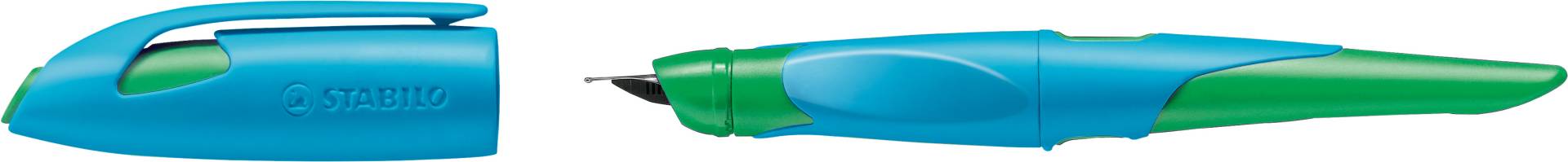 STABILO Ergonomischer Füller EASYbirdy, himmelblau/grasgrün von Stabilo