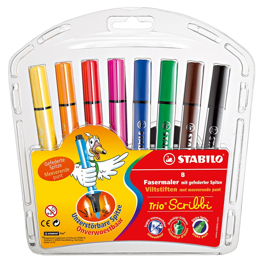 STABILO Fasermaler Trio SCRIBBI 8er Etui STABILO Fasermaler Trio SCRIBBI 8er Etui von Stabilo